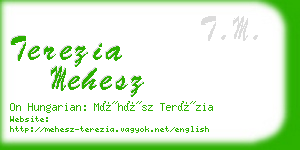 terezia mehesz business card